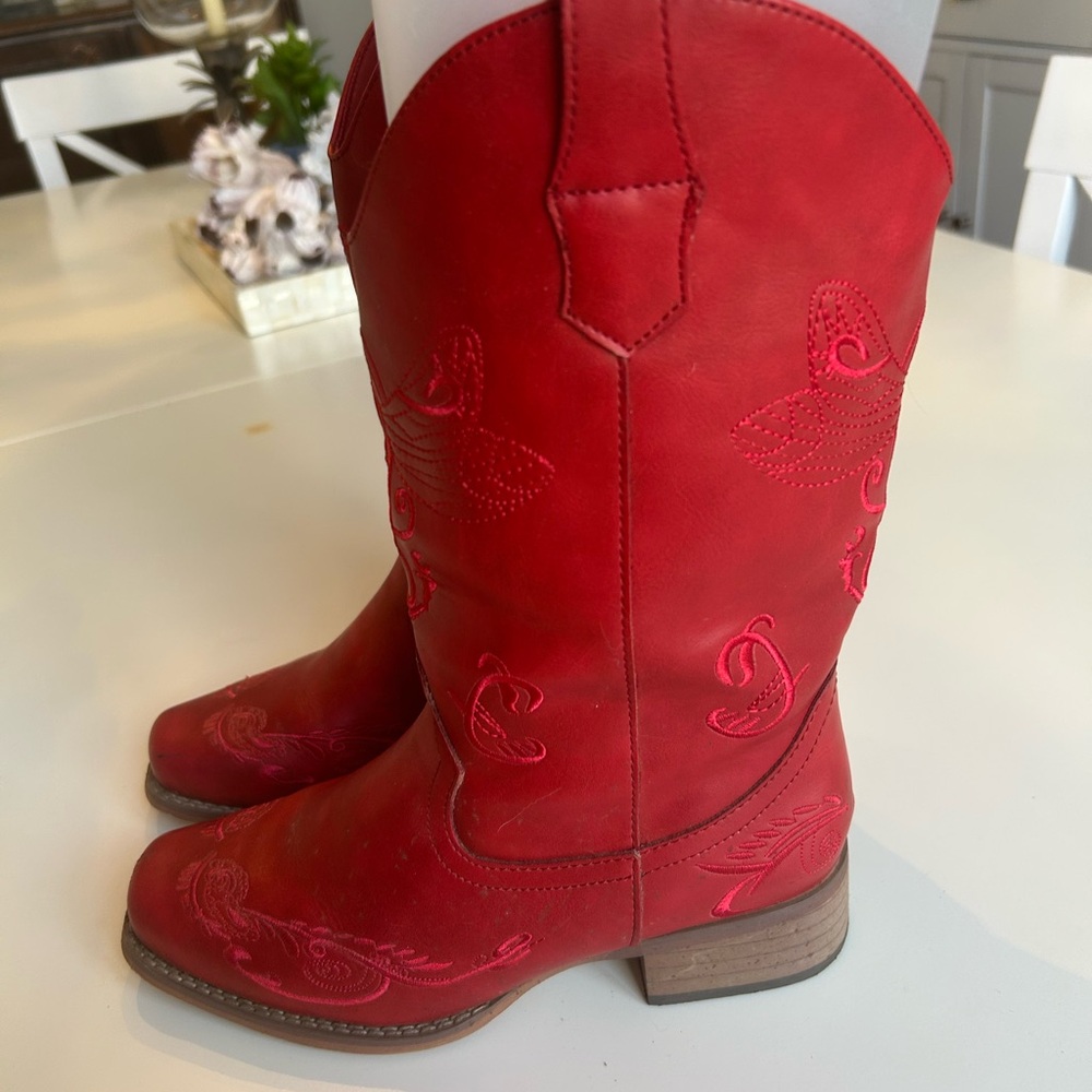 Red Western Women's Boots Size 7 - Picture 4 of 6